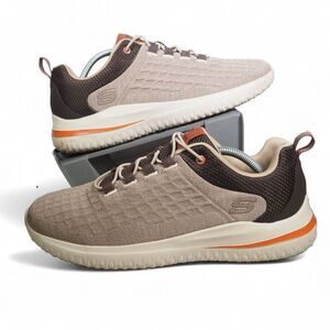 Skechers Delson 3.0- Nemuro Knitted Sneakers Taupe /‎ Brown 210403 Men's 10.5